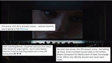 Marilyn Monroe-JFK Oral Sex Scene and Her Threesome With Cass & Eddy in Blonde Infuriate Twitterati